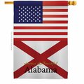 Guarderia 28 x 40 in. USA Alabama American State Vertical House Flag with Double-Sided Banner Garden GU3916616